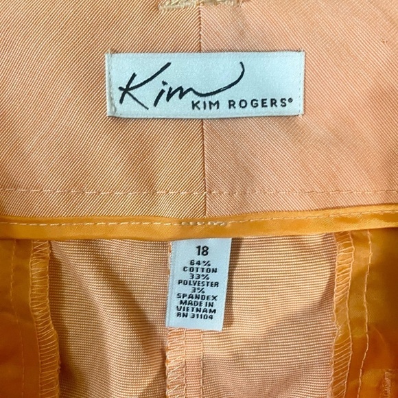 Peach Kim Rogers Capris -size 18 - Picture 3 of 3
